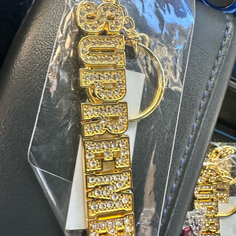 Supreme Gold Keychain with Crystals